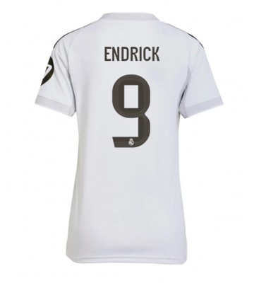 Real Madrid Endrick #9 Primera Equipación Mujer 2025-26 Manga Corta